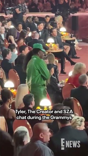 Tyler, The Creator and SZA chat during the #Grammys. 🤩 #AwardsSeason