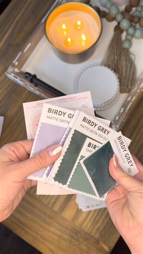 From Pinterest board to reality. Stop guessing at colors on a screen! Grab 10 FREE swatches to find the perfect match for your big day. Mix, match, and obsess over our newest fabrics IRL before you commit. (Warning: You’re going to want them all) | Birdy Grey