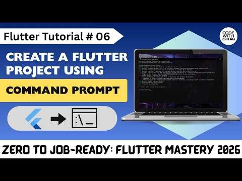 Create Flutter Project using Command Prompt | Open Existing Project in VS Code and Android Studio