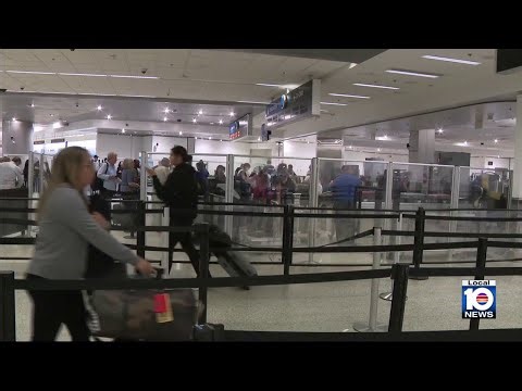 ICE agents not manning South Florida airport security lines