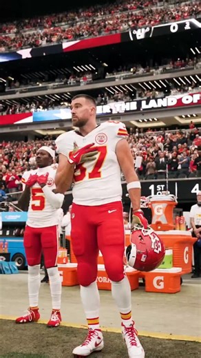 Travis takes it all in. KCvsLV on CBS/Paramount watch.nfl.com | NFL