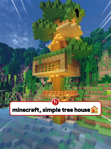 Minecraft Simple Tree House 🏠#minecraft