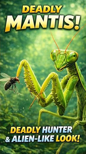 Deadly Praying Mantis: Alien-Like Hunter with Lightning-Fast Reflexes