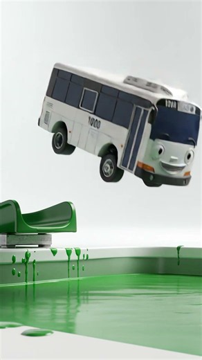Diving into the green paint! #tayo