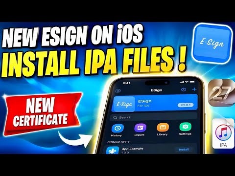 [NEW] Install ESign on iOS | Install IPA Files on iPhone & iPad ,No PC or Jailbreak (iOS 15–27 Beta)