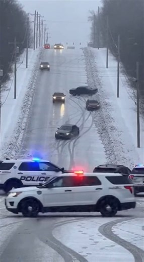 Multiple Vehicles Plunge Over Cliff After Truck Smashes Guardrail on Mountain Highway Mountain Pass — A catastrophic chain-reaction crash unfolded on a snow-covered mountain highway when a truck lost control, slammed into a guardrail, and plunged over a steep cliff—dragging multiple other vehicles over the edge in the chaos that followed. The video captures the terrifying moment as traffic moves cautiously along the icy roadway. A truck begins to slide, its tires failing to grip the slick surfac