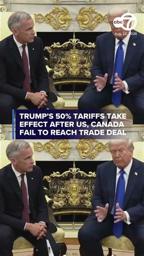 Trump's 50% tariffs take effect after US, Canada fail to reach trade deal