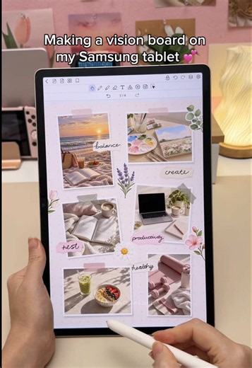 Vision Board Tutorial: Create a Digital Vision Board on Samsung Tablet