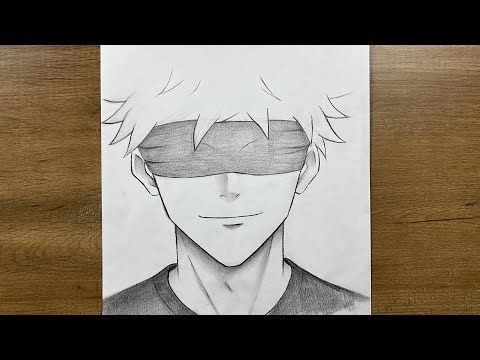 How to Draw a Blind Powerful Anime Boy | Step-by-Step Anime Tutorial