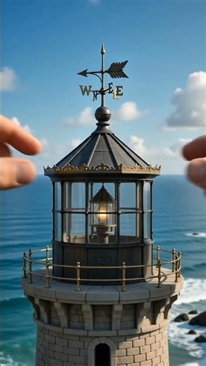 Miniature DIY Lighthouse Construction Timelapse | Building a Tiny Coastal Beacon from Scratch