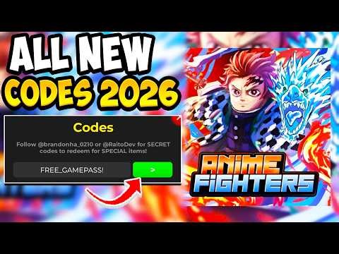 ALL WORKING ANIME FIGHTERS CODES ROBLOX - All New Anime Fighters Simulator Codes 2026! (UPDATED)