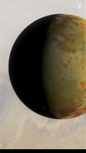 Zoom Into Io Jupiter’s Volcanic Moon #spacezoom #cosmiczoom