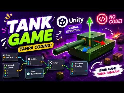 Episode 1 Tutorial Bikin Game Tanpa Coding | Mudah Dipahami | Unity Visual Scripting