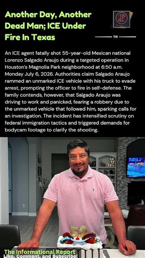ICE Agent Fatally Shoots Mexican National in Houston Raid #ice