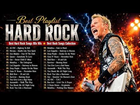 Metallica, ACDC, Nirvana, CCR, U2, Dire Straits, Bon Jovi❤️Best Of Classic Hard Rock 70s 80s 90s Mix