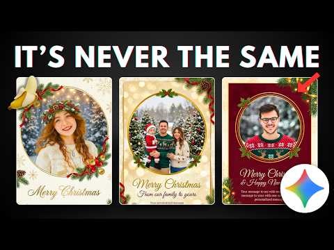 How to INSTANTLY Create Personalized Christmas Greeting Cards from YOUR Photo with Gemini AI