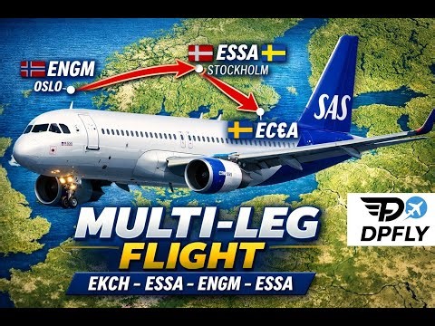 SAS A320 Multi-Leg Flight LIVE ✈️ EKCH → ESSA → ENGM → ESSA | MSFS 2024 Real Ops