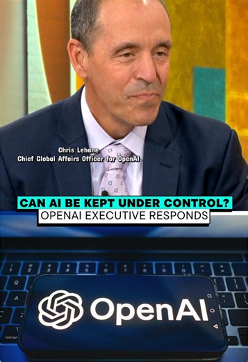 OpenAI Chief Global Affairs Officer Chris Lehane says the company is confident it can build safeguards around its AI system, hopefully benefiting areas like health care and science. When asked about concerns that AI systems could escape human control, Lehane said responsibility begins with the companies developing the technology and that OpenAI has taken steps to strengthen its guardrails: “We’re really confident we can get our hands around this.” #artificialintelligence #openai #security #tech 