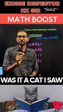 Palindrome Question Nobody Teaches! 😱This SSC Question Looks Easy… But Most Aspirants Miss It! 😱 #yt