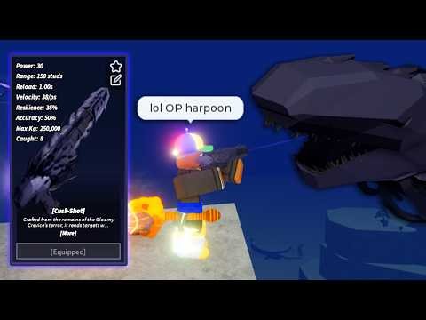 Completing And OBTAINING NEW OP CUSK SHOT HARPOON In FISCH Roblox...