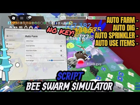 Bee Swarm Simulator Script ─ Auto Farm, Auto Dig, Auto Sprinkler, Auto Quest, Auto Mobs, No key!