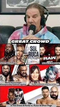 "I really liked the show tonight. That was one of the better Raw crowds in a long time" #wwe #wweraw