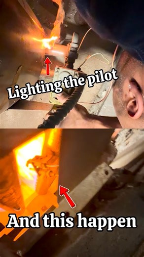 Lemar Brandon Camel on Instagram: "Don’t try at home❗️I tried lighting the pilot and I almost burned my face! #boiler #mechanic #nyc"