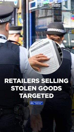 Shoplifting doesn't stop with the thief. Following a 3.7% reduction in retail crime across London last year, officers have spent the last two weeks targeting retailers suspected of buying and reselling stolen goods. Around 400 shops were visited across London, resulting in 42 arrests, three closure orders, with 11 more awaiting court approval, and hundreds of thousands of pounds worth of suspected stolen goods seized.