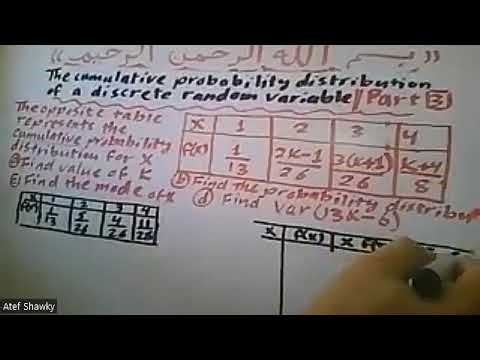 ,#cumulative_probability_distribution, of a ,#discrete_random_variable , Part (3)