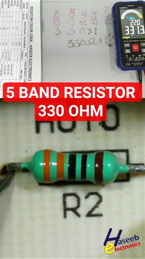 How to Read Resistor Color Code | Orange Orange Black Black Brown = 330Ω Precision Resistor #Shorts