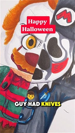 I Drew Mario As 4 Horror Movie Villians — Ghostface! #art #horror #halloween