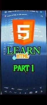Learn HTML in 30 Seconds 🔥 (Beginner Guide)