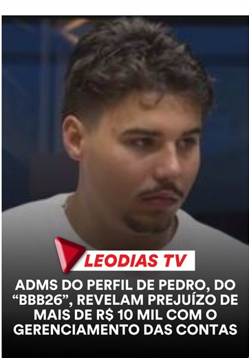 Durante o “Camarote da Fofoca” desta segunda-feira (19/1), os apresentadores Tutu e Taisa conversaram com os administradores das redes sociais de Pedro, do “BBB26”, Jessica Fonseca e Gabriel Cordeiro. Os profissionais revelaram que levaram um prejuízo entre R$10 a R$20 mil com o pagamento da equipe para realizar o gerenciamento dos perfis, e que de início, foi feito um contrato “de boca”, que teria sido marcado para assinatura nesta segunda-feira (19/1). DE SEGUNDA A SEXTA, ÀS 16H40