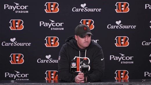 Zac Taylor speaks to the media following Week 18 against the Cleveland Browns. | Cincinnati Bengals