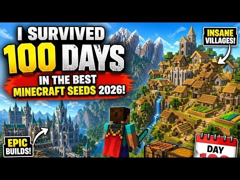 I Survived 100 Days in the BEST Minecraft Seeds 2026! (Insane Villages + Epic Builds)