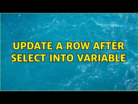 Update a row after Select Into variable