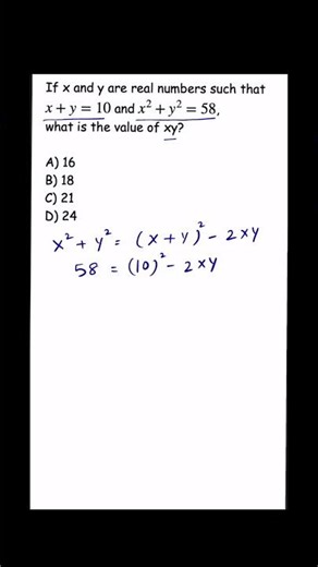 SAT Math Problems #maths #linearequation #education #algebra #algebratricks #sat
