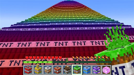 Using crazy explosive TNT to cause chaos in Minecraft