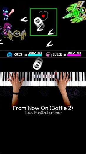 From Now On (Battle 2) Deltarune piano tutorial #shorts
