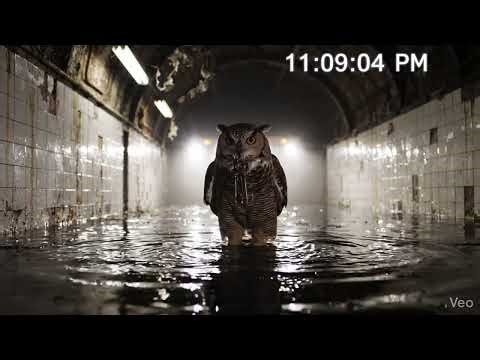 Security Camera Captures Owl Pulling Objects from Flooded Subway (Unexplained)