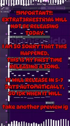 IMPORTANT!! PLEASE WATCH. SORRY. #alien #scenecoretypebeat #music #musican #newsong #important