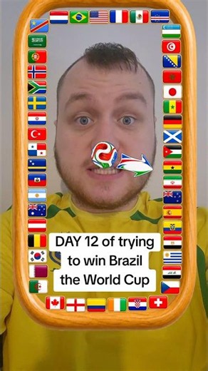 DAY 12 Of Trying To Win Brazil The World Cup #shorts