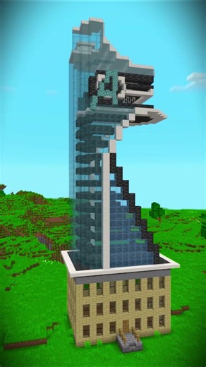 Avengers Tower Build Battle Challenge 💀 #shorts #minecraft #minecraftbuilding