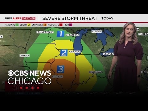 Severe thunderstorm threat on Monday in Chicago