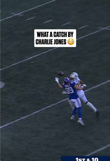 insane concentration 🔥 #charliejones #newyorkgiants #nfl | giants vs saints