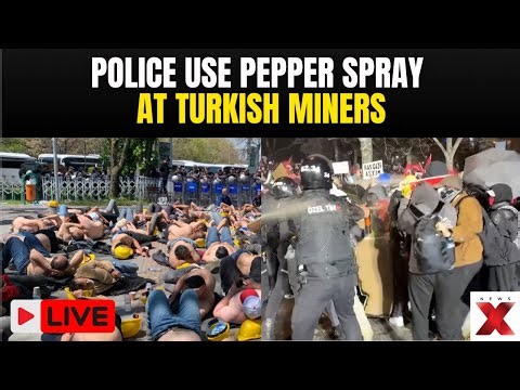 Turkish Miners CLASH LIVE: 110 Coal Miners Arrested | Turkish Miners Clash With Police During March