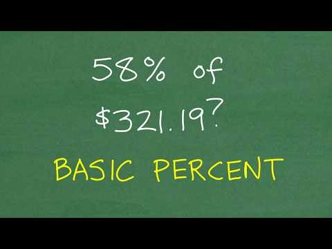 58 percent of $321.19 =? BASIC PERCENT – QUICK REVIEW