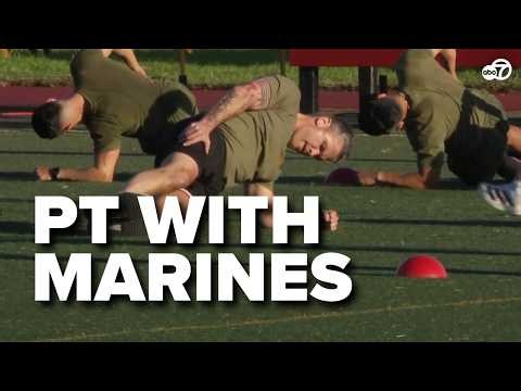 Pete Hegseth joins Marines for physical training in San Diego