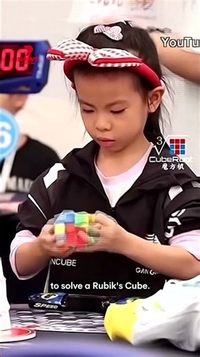 Six-year-old sets women's Rubik's Cube world record