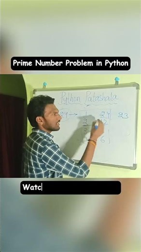 Easy explanation of prime numbers || python full course || Education #python #education #maths